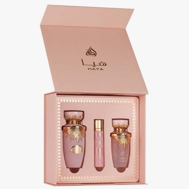 Lattafa Ladies Haya 3pcs Edp Gift Set Fragrances