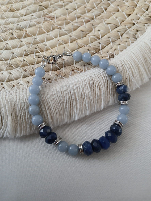 Dames armband Angeliet & Sodaliet met zilverkleurig RVS (1.264)
