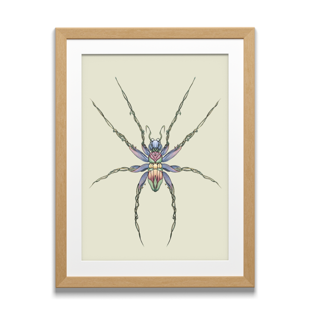 Art Print - Floral Bugs - Spider illustration