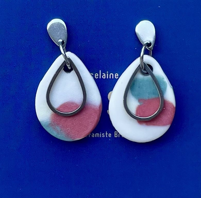 Boucles d&quot;oreilles &quot;Surf&quot; modèle 1