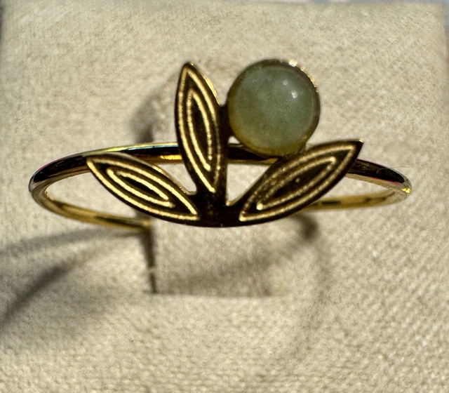 Bague fine en acier inoxydable doré 