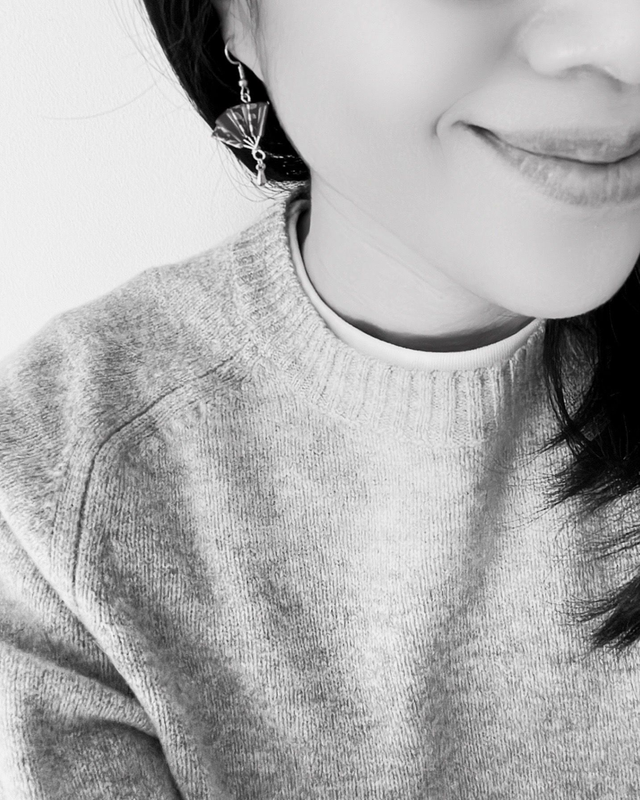 Boucles d'oreilles origami éventail / INOX doré / Papier japonais washi / Rouge, or /