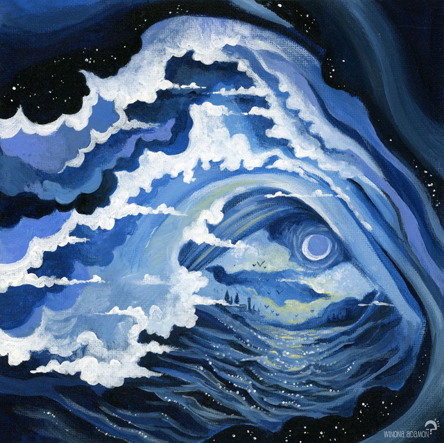 Vagues aux Cieux - Carte Carrée