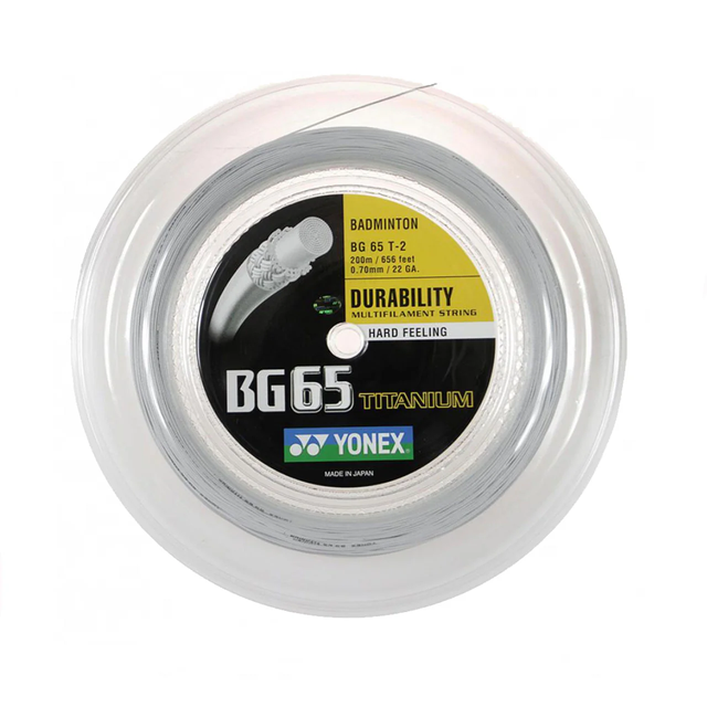 1) Badminton Restringing - BG 65 Titanium Vanilla White