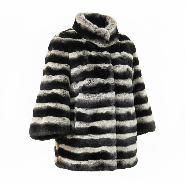Chaqueta de rex tipo chinchilla - Berrak Fur