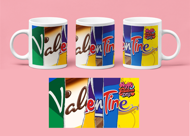 Valentines Day Mug - Chocolate Wrapper - Valentine