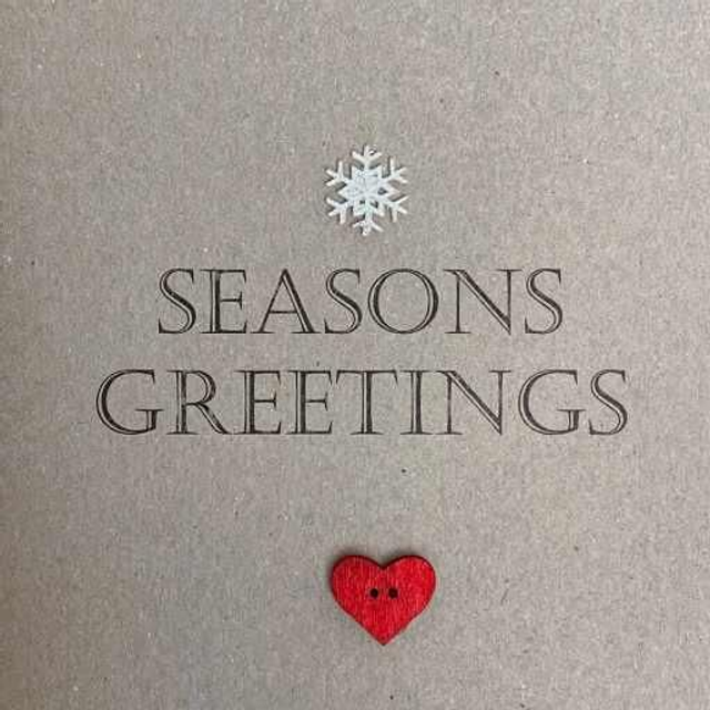 Seasons Greetings Snowflake &amp; Heart