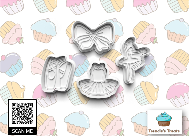 Ballet Theme Fondant/cookie stamps with cutters