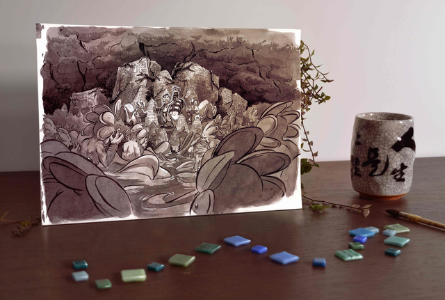 Carte postale A6 ou original - Salamandre - Religions