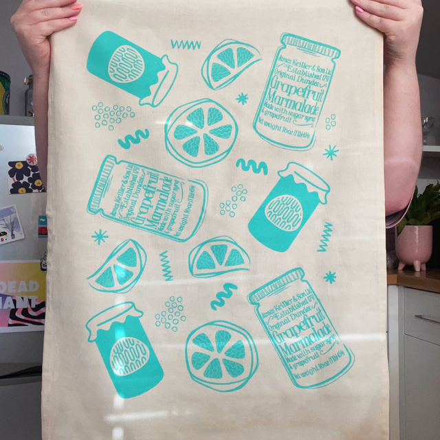 Dundee Marmalade | Screen printed Tea Towel