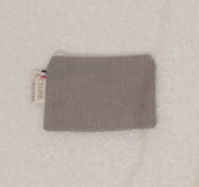 Porte monnaie velours gris