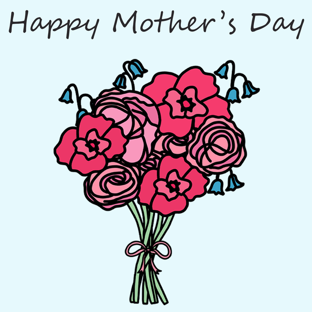 Mothers Day Bouquet Card by Nina