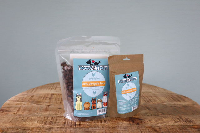 Graanvrij gevogelte beloningssnack 100gr en 500gr 