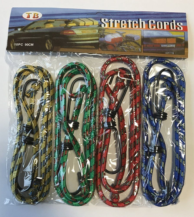 Corde à bagages en caoutchouc 90 cm 4 pcs épaisseur: 9 mm