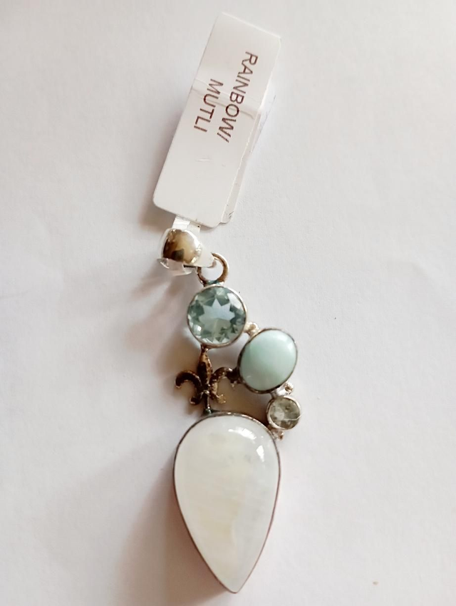 Pendentif argent pierre de lune 2