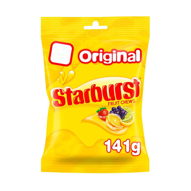 Starburst Vegan Chewy Sweets Fruit Flavoured Treat Bag 141g 