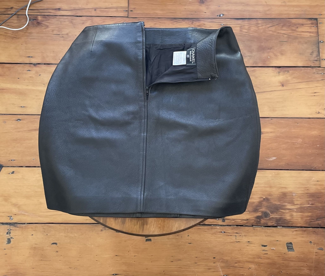 Vintage Chanel leather skirt