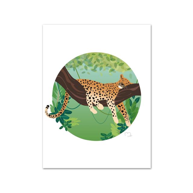 Affiche Jungle Léopard