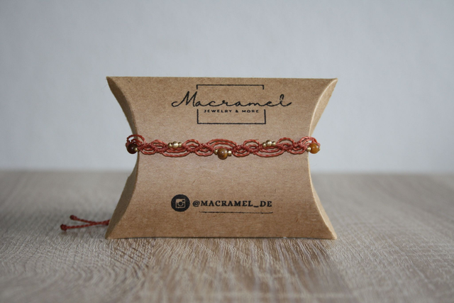 Boho-Fußkettchen mit Tigerauge Perlen