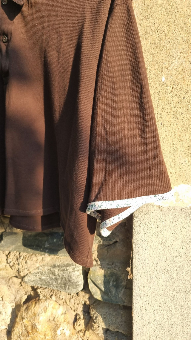 Polo upcyclé marron