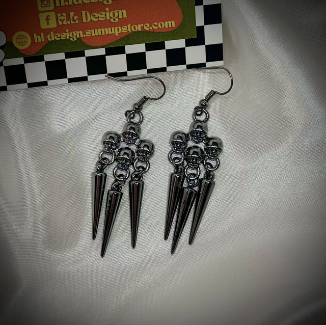 Spike Skull Earrings