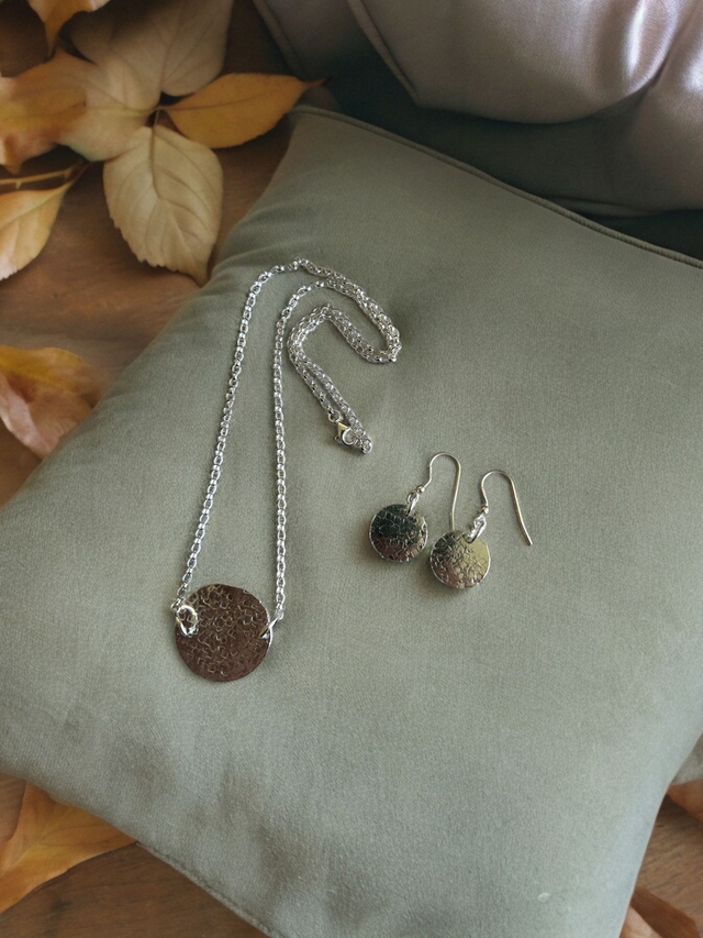 The Orb Set - Circle Pendant and Earring Set