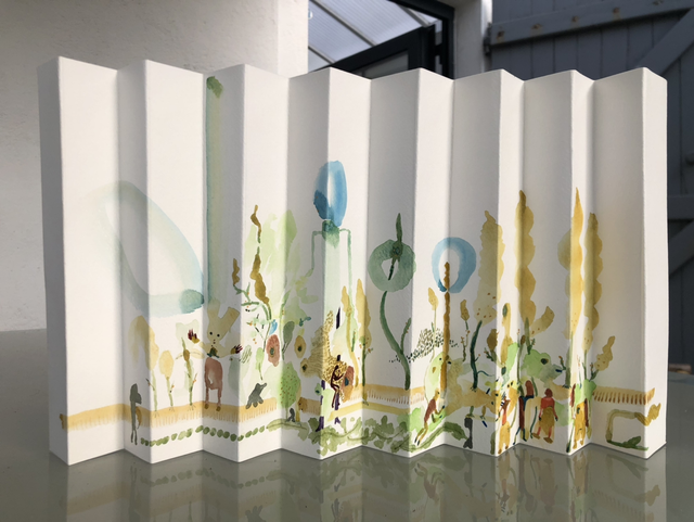 Watercolor Accordion - 20x25 cm