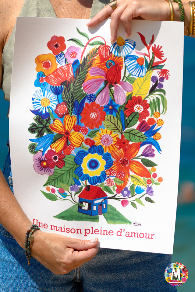 AFFICHE " UNE MAISON PLEINE D'AMOUR "