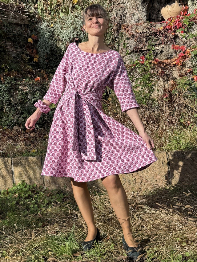 Robe MiKdo vintage fleurs roses