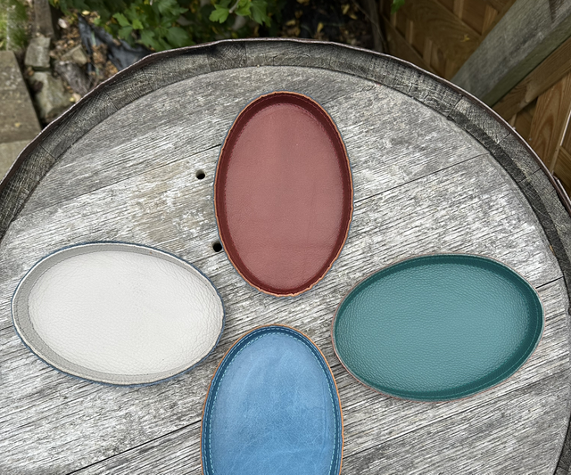 Two Colour Leather Coin / Key Dish