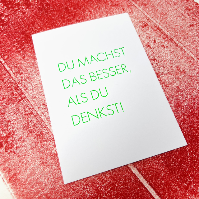 „Du machst das…“ Postkarte
