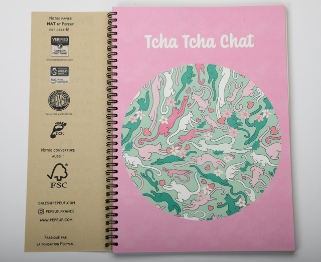 Carnet A4 illustré par Myriam Myrbou de la marque Pepeuf