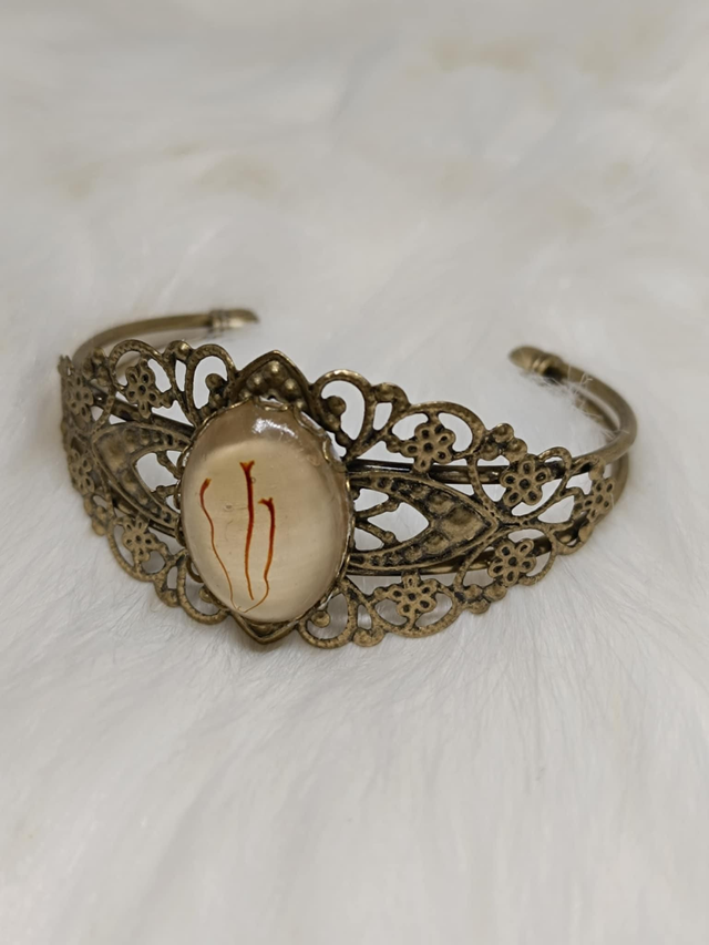 Fleur bronze dentelé