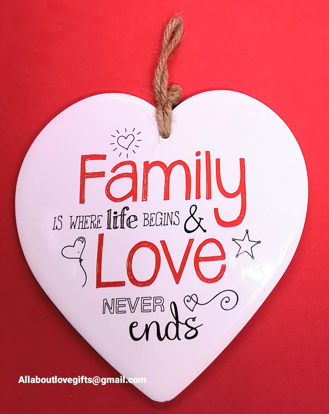 Beautiful Colourful Ceramic Heart Plaque Various designs to Choose.