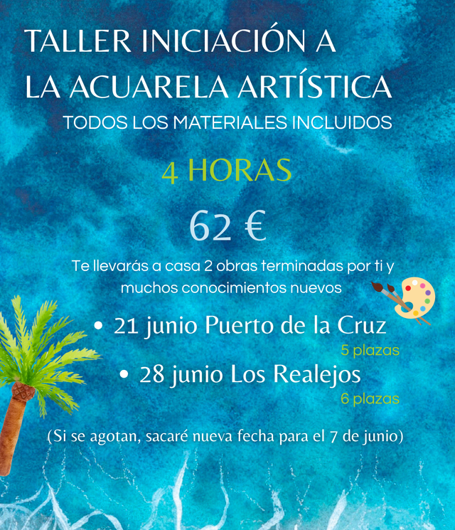 Taller iniciación a la acuarela - PUERTO CRUZ
