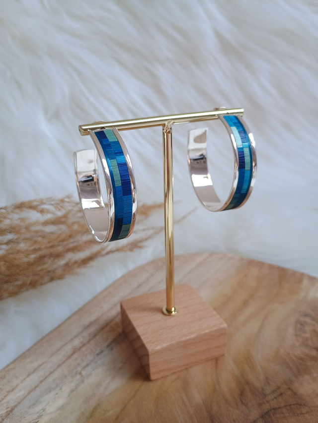 Boucles d'oreilles CRÉOLES Mosaïque