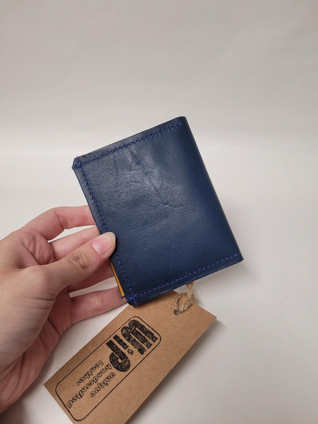 Bifold Leather Horizontal Card Holder - 3 Card Slots - Ava - ML-006