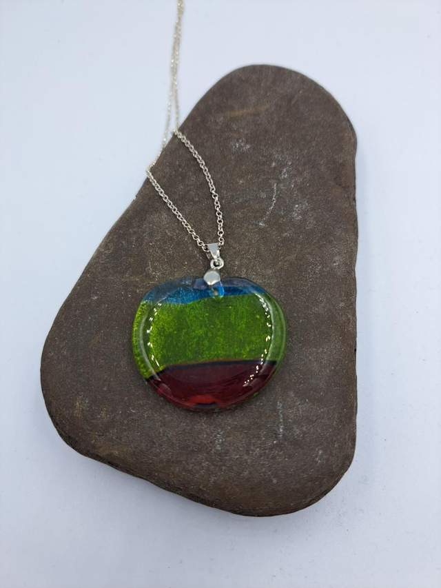 Stripey Circular Pendant 