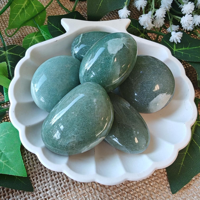 pierre roulée aventurine verte 40 à 60mm