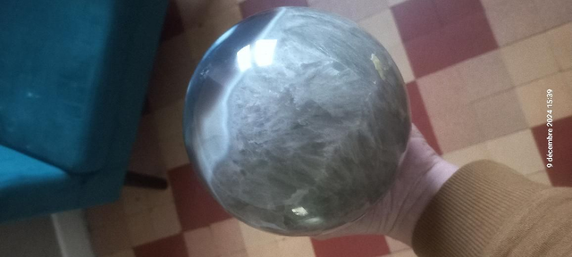 Grosse sphère Agate cristallisée 