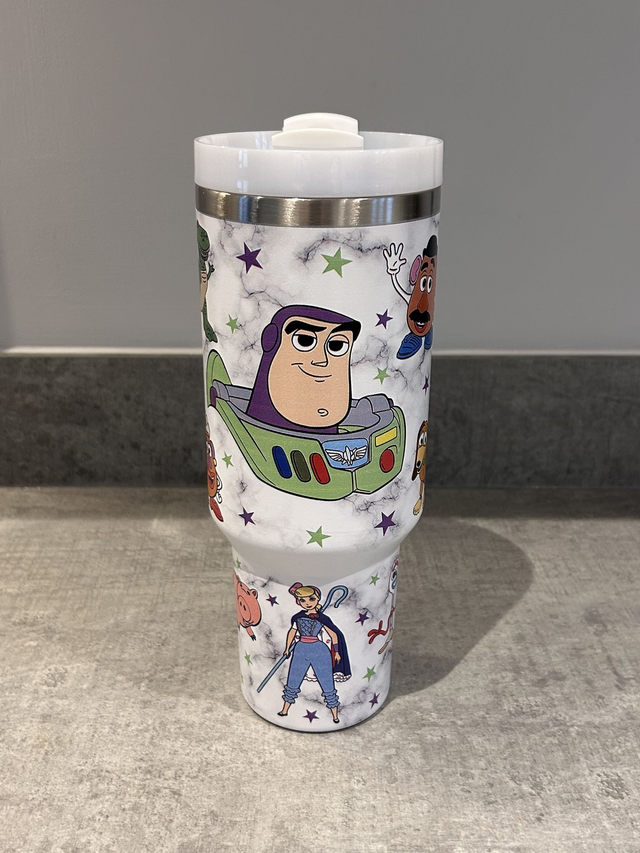 Toy Story Stainless Steel Insulated Travel Cup with Handle, Lid &amp; Straw 