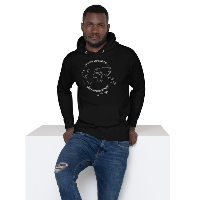 Felpa unisex con cappuccio travel mod