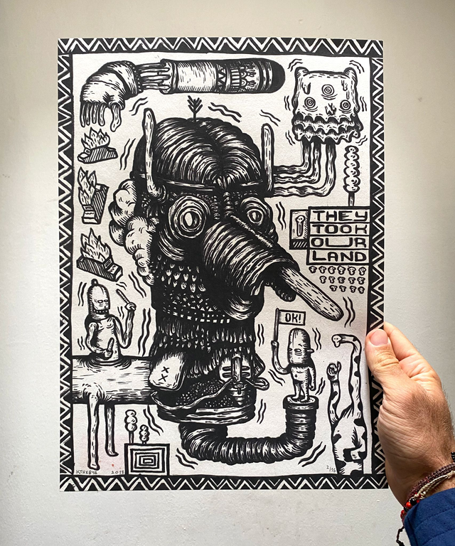 THEY TOOK OUR LAND - screen print