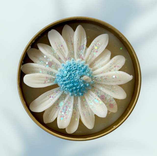 Bougie marguerite Fleur de coton