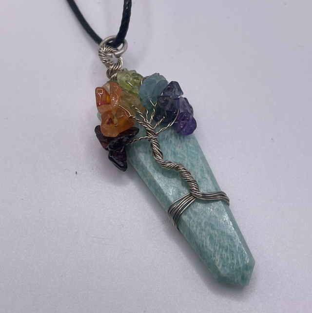 Amazonite Tree of Life Pendant