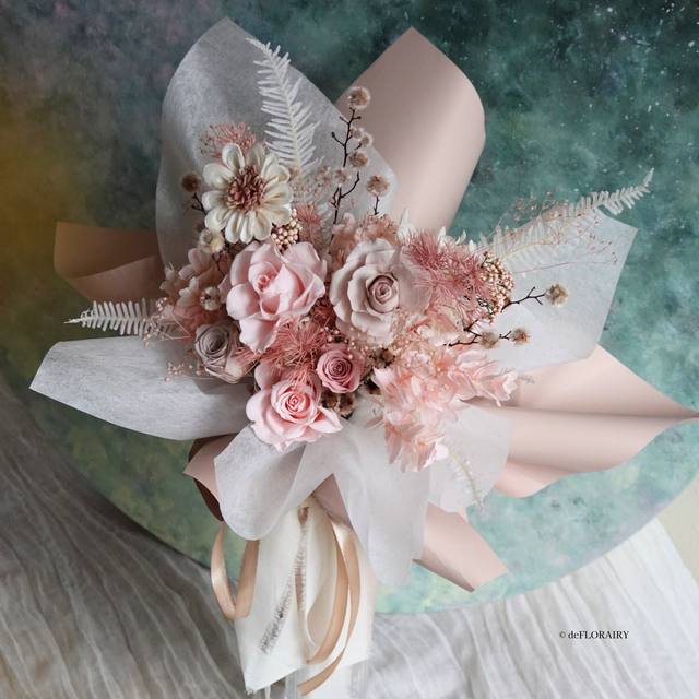 Preserved Rose Bouquet | Pink Flowers | Next-Day Flower Delivery in Bristol | UK-Wide Delivery