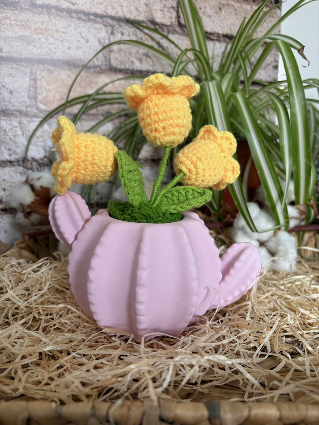 Vase pour fleurs séchées en Jesmonite : Cactus - Rose