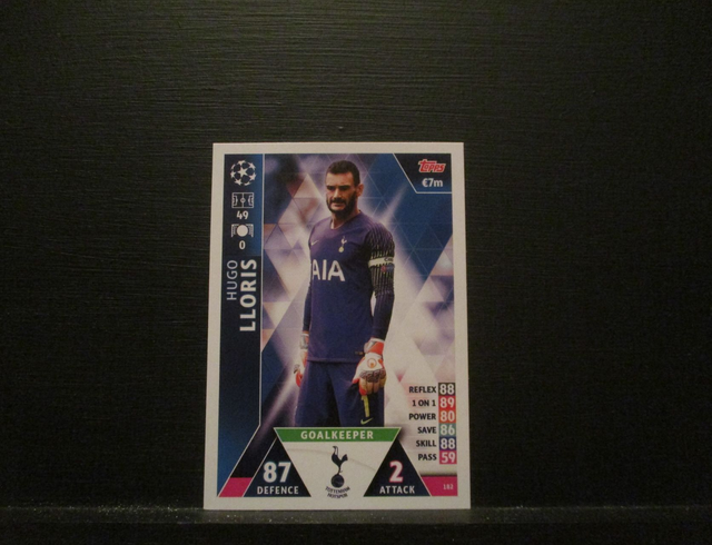 Hugo Lloris - UEFA Champions League Match Attax 2018/19 Original Trading Card #182