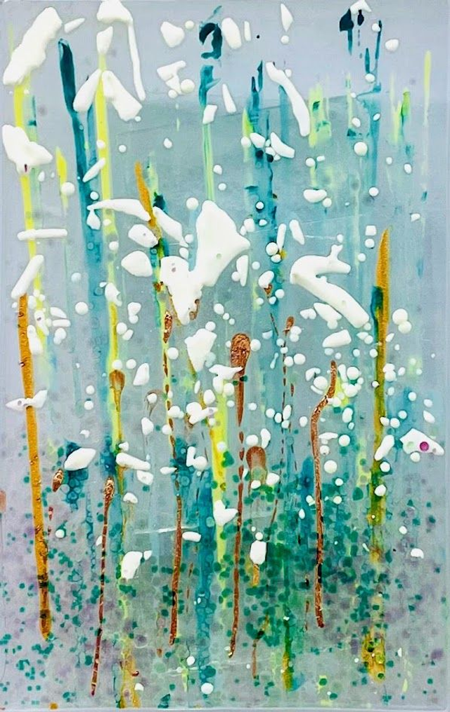 Wilde bloemen - miniatuurpaneel (9757) - in luxe houten frame