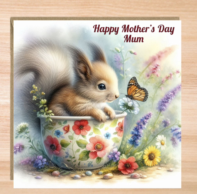 Personalised Squirrel Mother’s Day Card